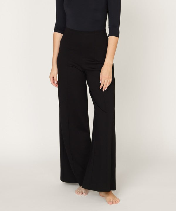 Bamboo Wide Leg Ponte Pants Pants