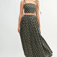 MABLE Floral Crop Top and Skirt Set