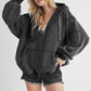 Fiori Hoodie Jacket BLACK Jackets