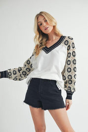 Deina Crochet Sleeve Tee | T-Shirts Daverri Fashions