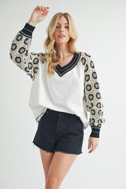 Deina Crochet Sleeve Tee | T-Shirts Daverri Fashions