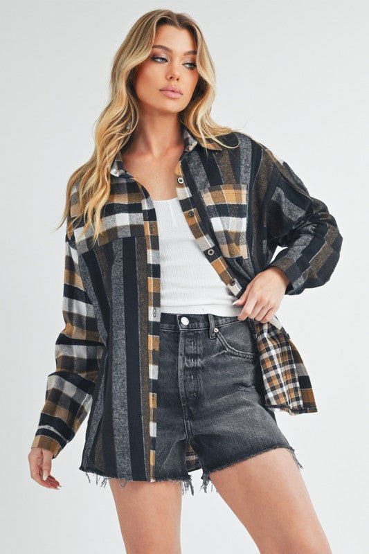Lena Plaid Flannel Shirt | Shirts Daverri Fashions