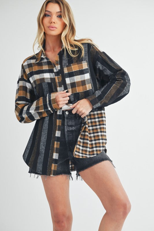 Lena Plaid Flannel Shirt | Shirts Daverri Fashions