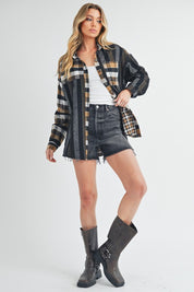 Lena Plaid Flannel Shirt | Shirts Daverri Fashions