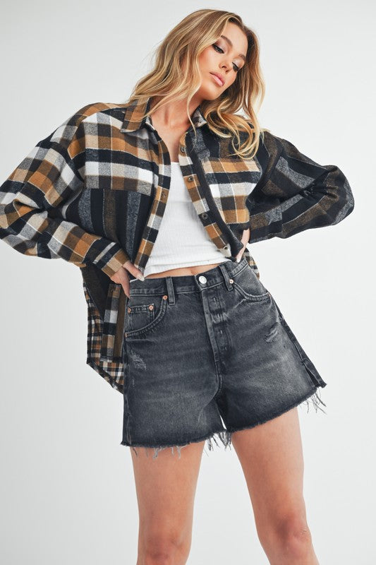 Lena Plaid Flannel Shirt | Shirts Daverri Fashions