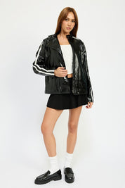 OVERSIZED MOTO PU JACKET | Jackets Daverri Fashions
