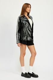 OVERSIZED MOTO PU JACKET | Jackets Daverri Fashions