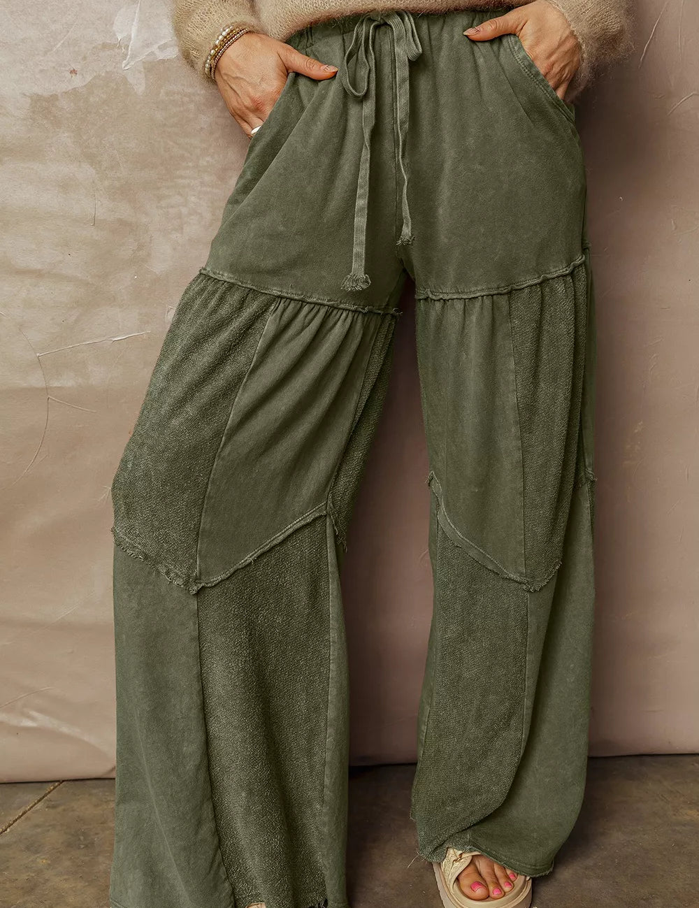 Tiered Wide Leg Pants | Pants Daverri Fashions