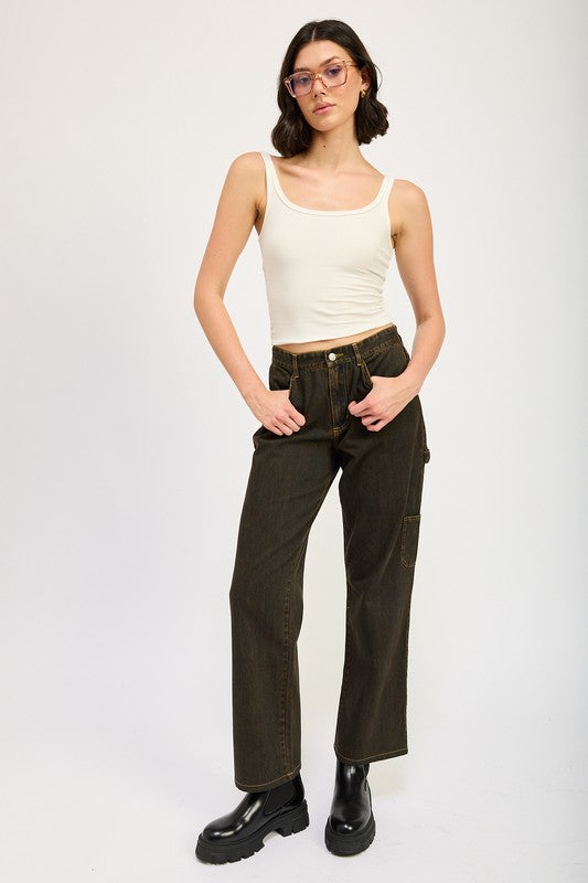 Mid Rise Front Pocket Jeans Bottoms