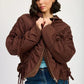 RUCHED PUFF JACKET - DAVERRI FASHIONS