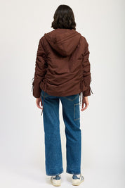 RUCHED PUFF JACKET | Jackets Daverri Fashions