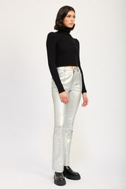 METALLIC FLARED PANTS | Daverri Fashions