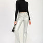 METALLIC FLARED PANTS - DAVERRI FASHIONS