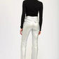 METALLIC FLARED PANTS - DAVERRI FASHIONS