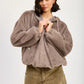 FUZZY HOODED JACKET - DAVERRI FASHIONS