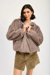 FUZZY HOODED JACKET - DAVERRI FASHIONS