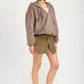 FUZZY HOODED JACKET - DAVERRI FASHIONS