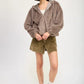 FUZZY HOODED JACKET - DAVERRI FASHIONS