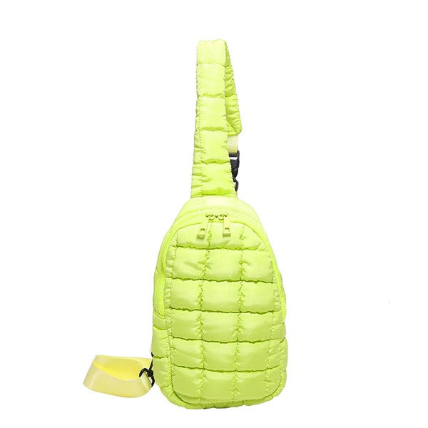 Quilted Crossbody Sling Bag Citrine OneSize Handbags