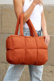 Russet OneSize Daphne Puffer Tote | Daverri Fashions