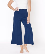 PONTE WIDE LEG ANKLE LENGTH PANTS