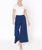 PONTE WIDE LEG ANKLE LENGTH PANTS