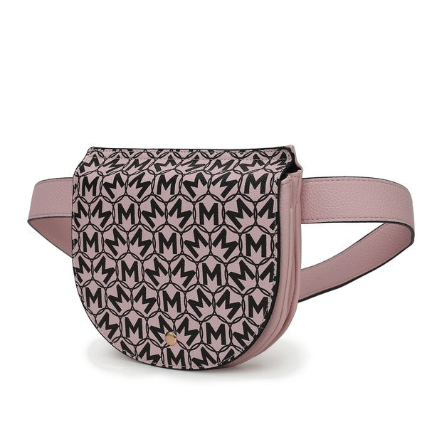 Mia K Daksha Half Moon Belt Waist Bag Pink One Size Handbags