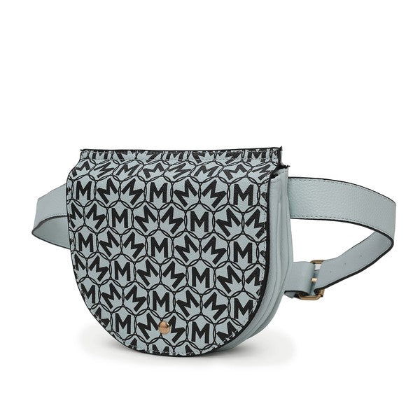 Mia K Daksha Half Moon Belt Waist Bag Light Blue One Size Handbags