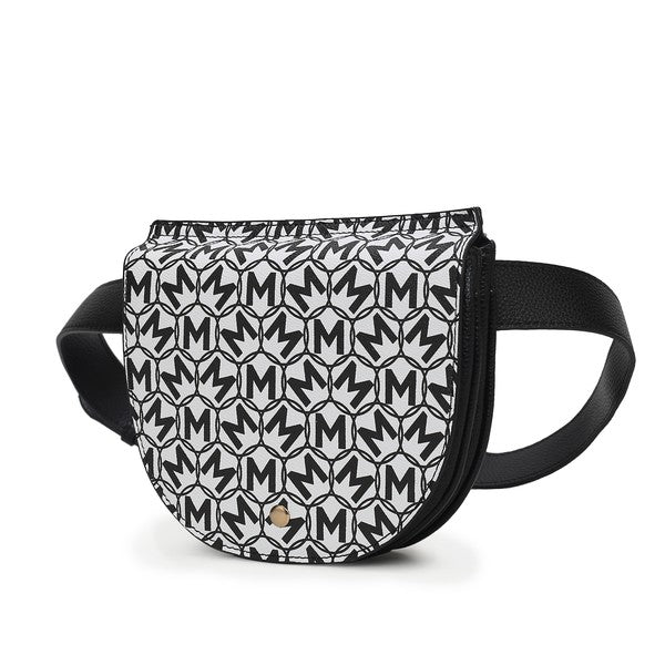 Mia K Daksha Half Moon Belt Waist Bag Black One Size Handbags