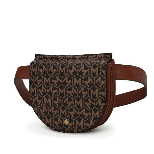 Mia K Daksha Half Moon Belt Waist Bag Cognac One Size Handbags