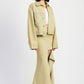 V-WAISTLINE DRAPED MAXI SKIRT WITH SLIT DETAIIL