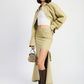 V-WAISTLINE DRAPED MAXI SKIRT WITH SLIT DETAIIL