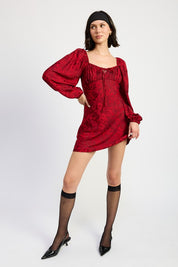 LONG SLEEVE LACE MINI DRESS | Dresses Daverri Fashions