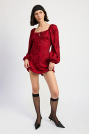 LONG SLEEVE LACE MINI DRESS | Dresses Daverri Fashions