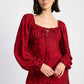 LONG SLEEVE LACE MINI DRESS - DAVERRI FASHIONS