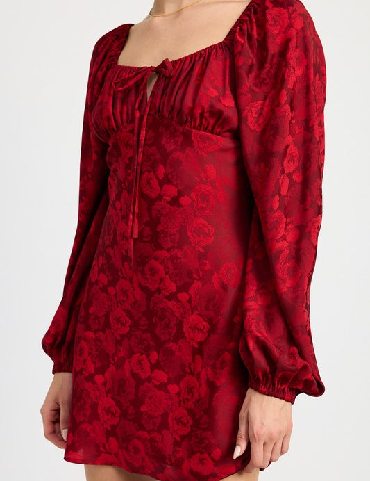 LONG SLEEVE LACE MINI DRESS | Dresses Daverri Fashions