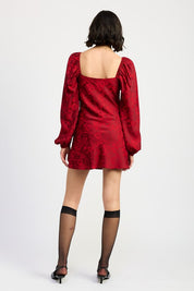 LONG SLEEVE LACE MINI DRESS | Dresses Daverri Fashions