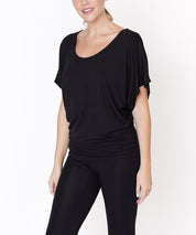 Bamboo U Neck Dolman Sleeve Tunic Top Tops