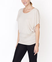 Bamboo U Neck Dolman Sleeve Tunic Top Tops