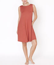 BAMBOO DAYTIME HEPBURN DRESS NEW LENGTH RUST