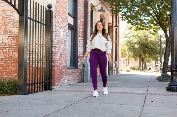 Kinsley Full Length Purple Leggings Bottoms