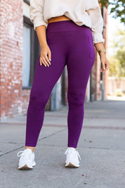 Kinsley Full Length Purple Leggings Bottoms