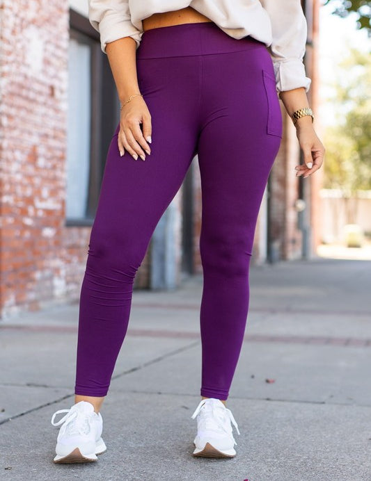 Kinsley Full Length Purple Leggings Bottoms