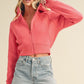 Aemi + Co Cropped Hooded Jacket CORAL Jackets