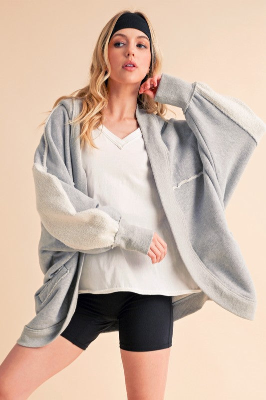 Janely Hooded Oversized Cardigan Cardigans