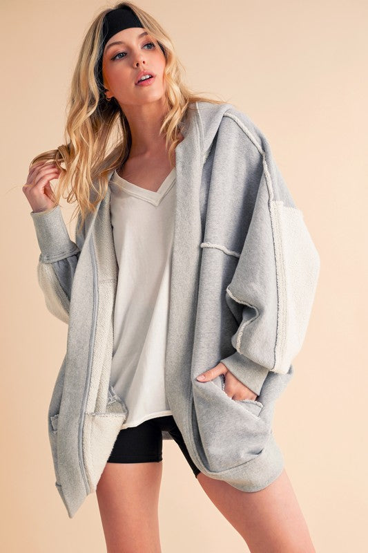 Janely Hooded Oversized Cardigan Cardigans