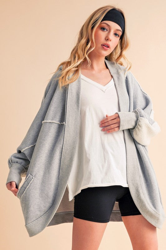 Janely Hooded Oversized Cardigan Cardigans