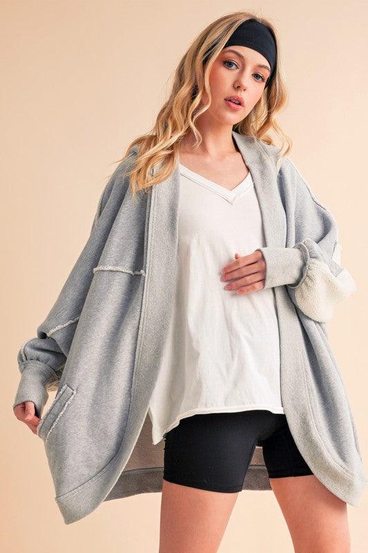 Janely Hooded Oversized Cardigan Cardigans