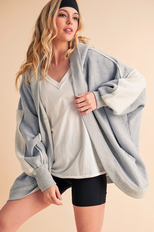 Janely Hooded Oversized Cardigan Cardigans