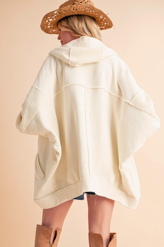 Janely Hooded Oversized Cardigan Cardigans